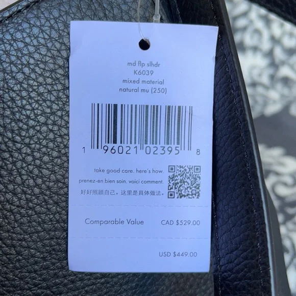 Kate Spade Medium Flap Shoulder Bag Natural Multi Mixed Material - Picture 9 of 16